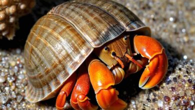 hermit crab labeled